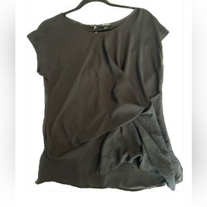 A.n.a black scrunch side blouse size M